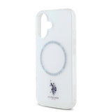 Apple iPhone 16 Kılıf U.S. Polo Assn. Orjinal Lisanslı M-safe Şarj Özellikli IML Double Horse Logolu Ring Kapak