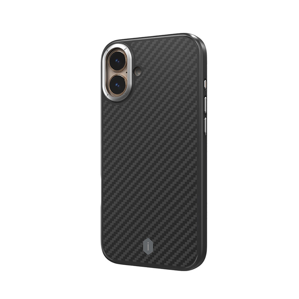 Apple iPhone 16 Kılıf Wiwu DCC-205 M-safe Şarj Özellikli Aramid Fiber Tasarım Kevlar Kapak