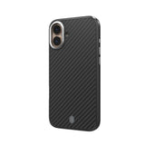 Apple iPhone 16 Kılıf Wiwu DCC-205 M-safe Şarj Özellikli Aramid Fiber Tasarım Kevlar Kapak