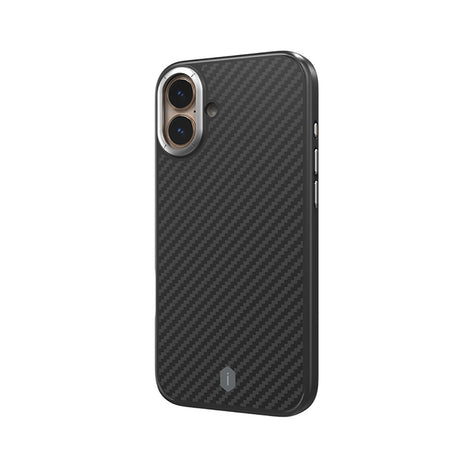 Apple iPhone 16 Kılıf Wiwu DCC-205 M-safe Şarj Özellikli Aramid Fiber Tasarım Kevlar Kapak