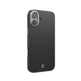 Apple iPhone 16 Kılıf Wiwu DCC-205 M-safe Şarj Özellikli Aramid Fiber Tasarım Kevlar Kapak