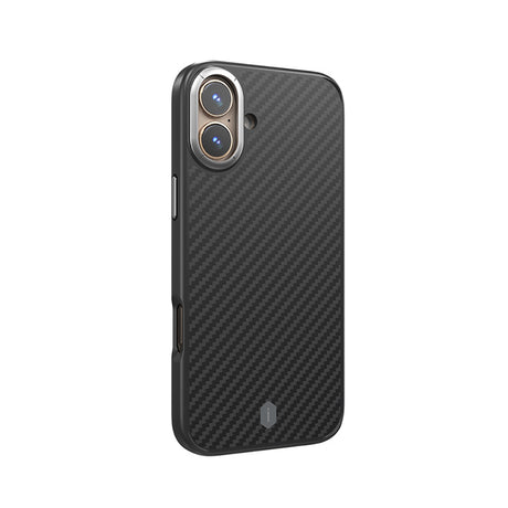 Apple iPhone 16 Kılıf Wiwu DCC-205 M-safe Şarj Özellikli Aramid Fiber Tasarım Kevlar Kapak