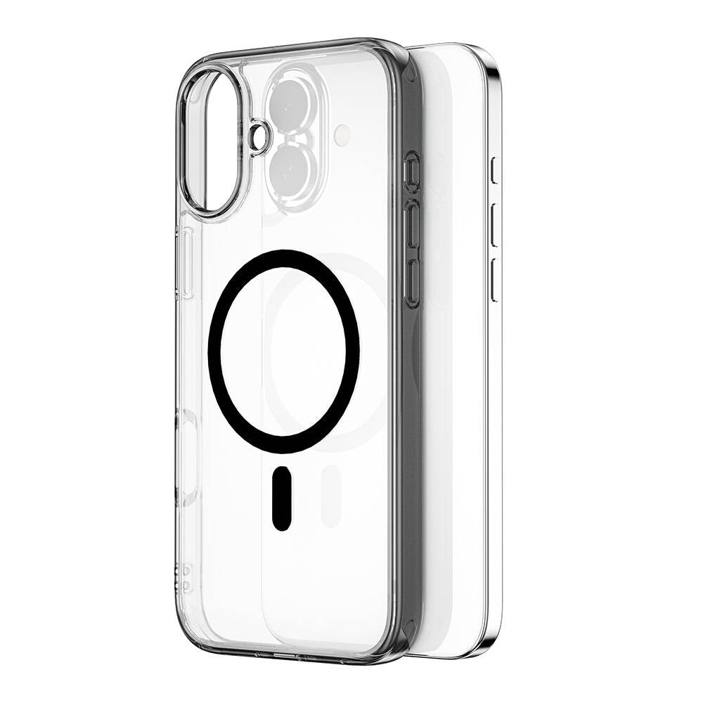 Apple iPhone 16 Kılıf Wiwu MCC-101 iShield Pro Serisi M-safe Şarj Özellikli Crystal Sert PC Kapak