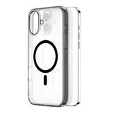 Apple iPhone 16 Kılıf Wiwu MCC-101 iShield Pro Serisi M-safe Şarj Özellikli Crystal Sert PC Kapak