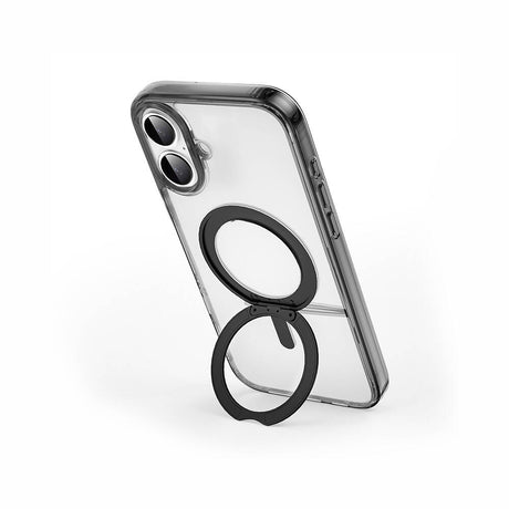 Apple iPhone 16 Kılıf Wiwu MCC-201 iShield Ultra Serisi M-safe Şarj Özellikli Standlı Crystal Sert PC Kapak