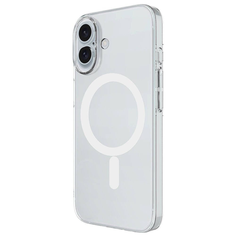 Apple iPhone 16 Kılıf Zore M-safe Şarj Özellikli Şeffaf Tek Kamera Çerçeveli Porto Kapak