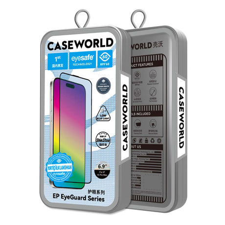 Apple iPhone 16 Plus CaseWorld EyeGuard Serisi 2.5D Eyesafe Teknolojili Cam Ekran Koruyucu