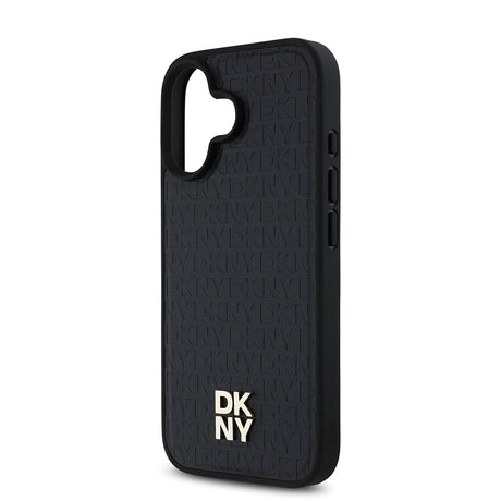 Apple iPhone 16 Plus Kılıf DKNY Orjinal Lisanslı M-safe Şarj Özellikli 3D Yazılı Repeat Pattern Kapak