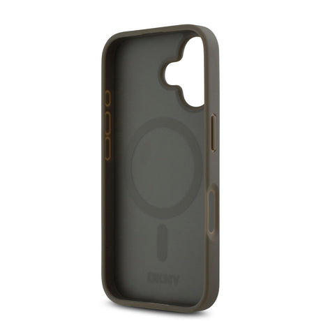 Apple iPhone 16 Plus Kılıf DKNY Orjinal Lisanslı M-safe Şarj Özellikli 3D Yazılı Repeat Pattern Kapak