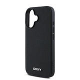 Apple iPhone 16 Plus Kılıf DKNY Orjinal Lisanslı M-safe Şarj Özellikli Metal Logolu PU Deri Grained Kapak