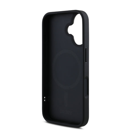 Apple iPhone 16 Plus Kılıf DKNY Orjinal Lisanslı M-safe Şarj Özellikli Metal Logolu PU Deri Grained Kapak