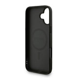 Apple iPhone 16 Plus Kılıf Guess Orjinal Lisanslı M-safe Şarj Özellikli PU Deri Bilek Askı İpli Yazı Logolu Kapak