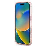 Apple iPhone 16 Plus Kılıf Guess Orjinal Lisanslı M-safe Şarj Özellikli 4G Desenli IML Yazı Logolu Peony Kapak
