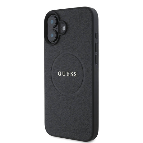 Apple iPhone 16 Plus Kılıf Guess Orjinal Lisanslı M-safe Şarj Özellikli Yazı Logolu Grained Kapak