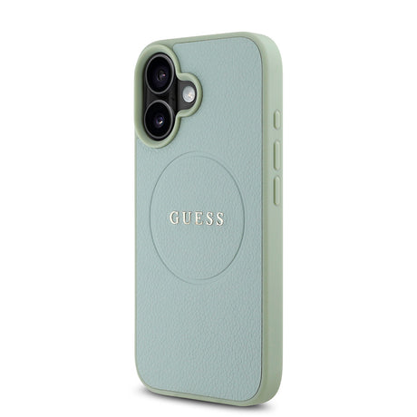 Apple iPhone 16 Plus Kılıf Guess Orjinal Lisanslı M-safe Şarj Özellikli Yazı Logolu Grained Kapak