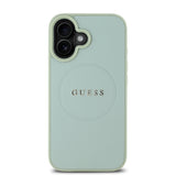 Apple iPhone 16 Plus Kılıf Guess Orjinal Lisanslı M-safe Şarj Özellikli Yazı Logolu Grained Kapak