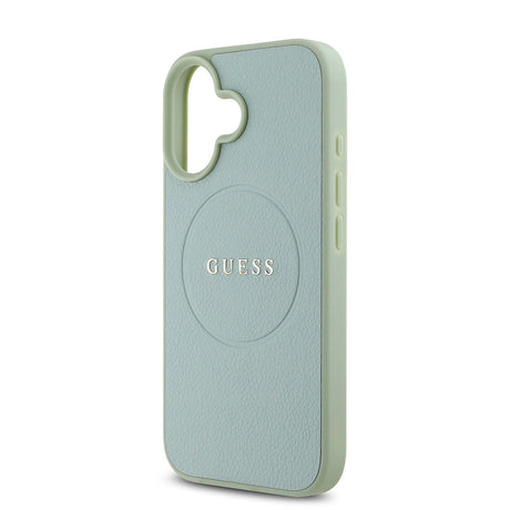 Apple iPhone 16 Plus Kılıf Guess Orjinal Lisanslı M-safe Şarj Özellikli Yazı Logolu Grained Kapak