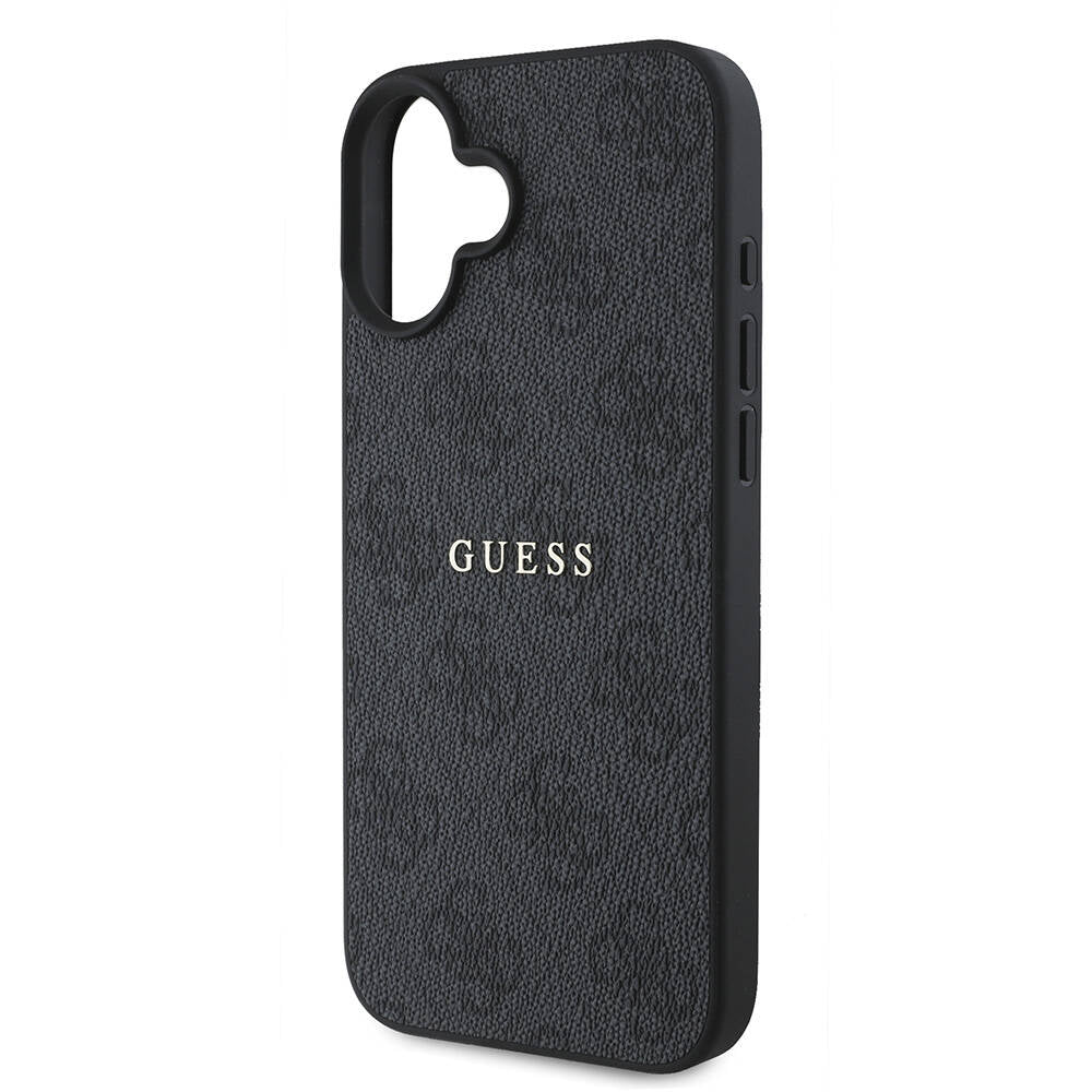 Apple iPhone 16 Plus Kılıf Guess Orjinal Lisanslı M-safe Şarj Özellikli 4G Desenli Yazı Logolu Kapak