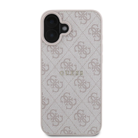 Apple iPhone 16 Plus Kılıf Guess Orjinal Lisanslı M-safe Şarj Özellikli 4G Desenli Yazı Logolu Kapak