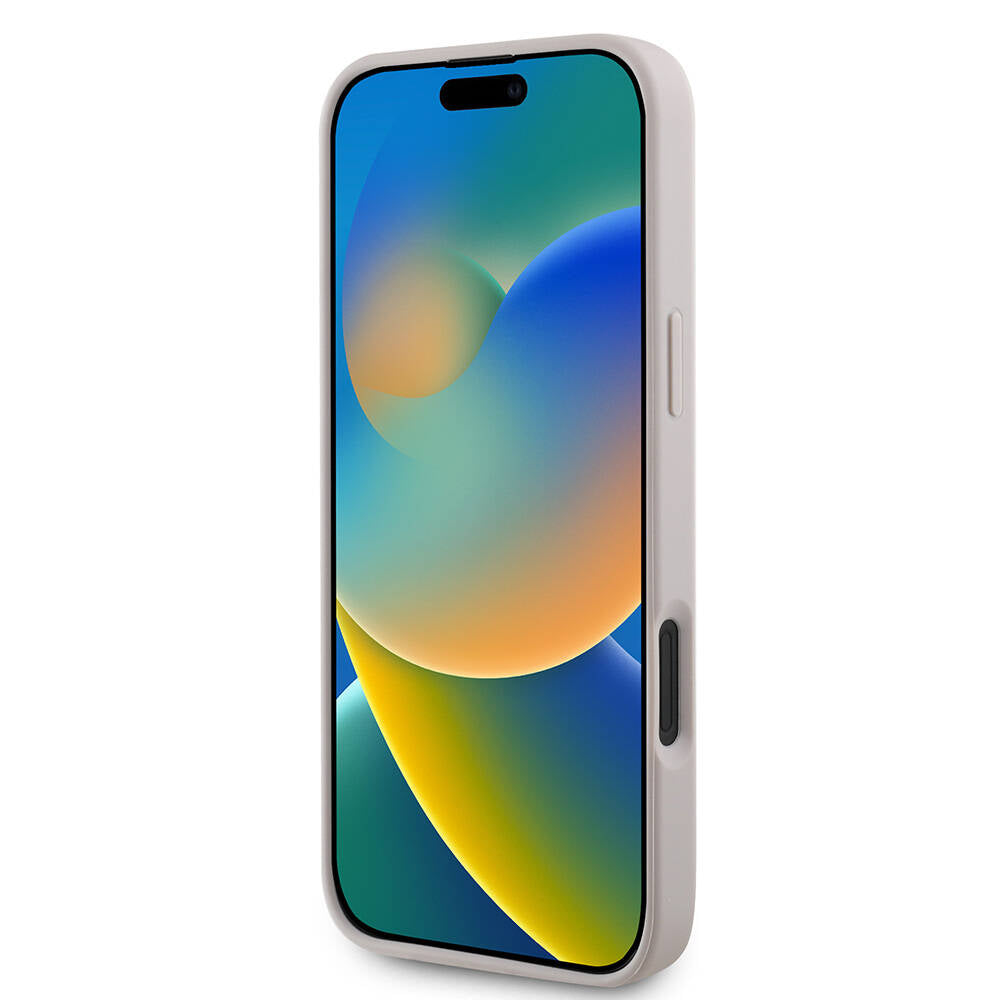 Apple iPhone 16 Plus Kılıf Guess Orjinal Lisanslı M-safe Şarj Özellikli 4G Desenli Yazı Logolu Kapak