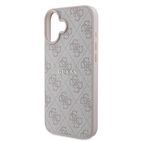 Apple iPhone 16 Plus Kılıf Guess Orjinal Lisanslı M-safe Şarj Özellikli 4G Desenli Yazı Logolu Kapak
