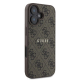 Apple iPhone 16 Plus Kılıf Guess Orjinal Lisanslı M-safe Şarj Özellikli 4G Desenli Yazı Logolu Kapak