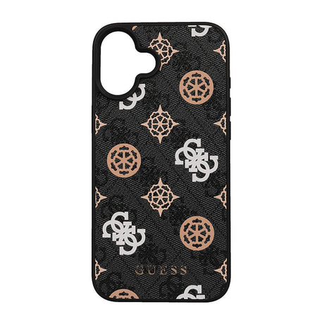 Apple iPhone 16 Plus Kılıf Guess Orjinal Lisanslı M-safe Şarj Özellikli 4G Desenli Yazı Logolu Peony Kapak