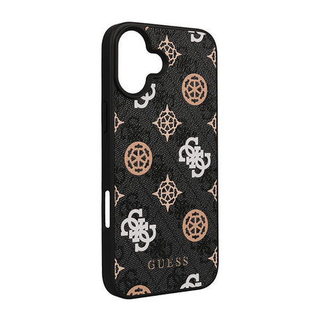 Apple iPhone 16 Plus Kılıf Guess Orjinal Lisanslı M-safe Şarj Özellikli 4G Desenli Yazı Logolu Peony Kapak