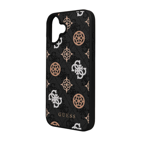 Apple iPhone 16 Plus Kılıf Guess Orjinal Lisanslı M-safe Şarj Özellikli 4G Desenli Yazı Logolu Peony Kapak