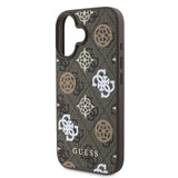Apple iPhone 16 Plus Kılıf Guess Orjinal Lisanslı M-safe Şarj Özellikli 4G Desenli Yazı Logolu Peony Kapak