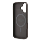 Apple iPhone 16 Plus Kılıf Guess Orjinal Lisanslı M-safe Şarj Özellikli 4G Desenli Yazı Logolu Peony Kapak