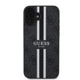 Apple iPhone 16 Plus Kılıf Guess Orjinal Lisanslı M-safe Şarj Özellikli 4G Şerit Tasarımlı Printed Kapak
