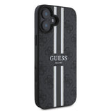 Apple iPhone 16 Plus Kılıf Guess Orjinal Lisanslı M-safe Şarj Özellikli 4G Şerit Tasarımlı Printed Kapak