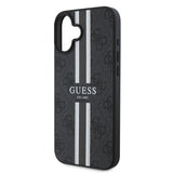 Apple iPhone 16 Plus Kılıf Guess Orjinal Lisanslı M-safe Şarj Özellikli 4G Şerit Tasarımlı Printed Kapak