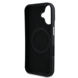 Apple iPhone 16 Plus Kılıf Guess Orjinal Lisanslı M-safe Şarj Özellikli Grained Triangle Kapak
