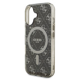 Apple iPhone 16 Plus Kılıf Guess Orjinal Lisanslı M-safe Şarj Özellikli IML Baskılı Klasik Logolu 4G Desenli Kapak