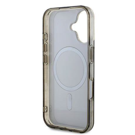 Apple iPhone 16 Plus Kılıf Guess Orjinal Lisanslı M-safe Şarj Özellikli IML Baskılı Klasik Logolu 4G Desenli Kapak