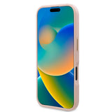 Apple iPhone 16 Plus Kılıf Guess Orjinal Lisanslı M-safe Şarj Özellikli PU 4G Desenli Metal Plaka Klasik Logolu Kapak