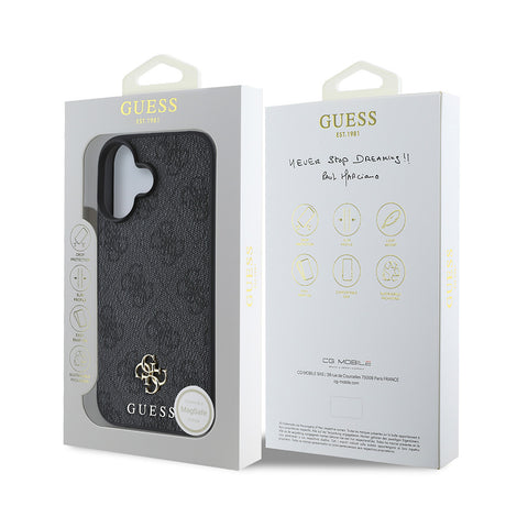 Apple iPhone 16 Plus Kılıf Guess Orjinal Lisanslı M-safe Şarj Özellikli Small 4G Classic Kapak