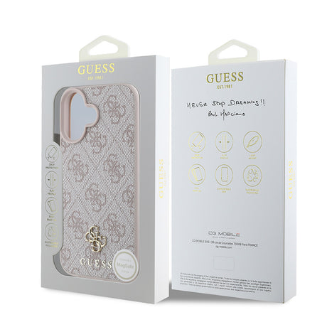 Apple iPhone 16 Plus Kılıf Guess Orjinal Lisanslı M-safe Şarj Özellikli Small 4G Classic Kapak