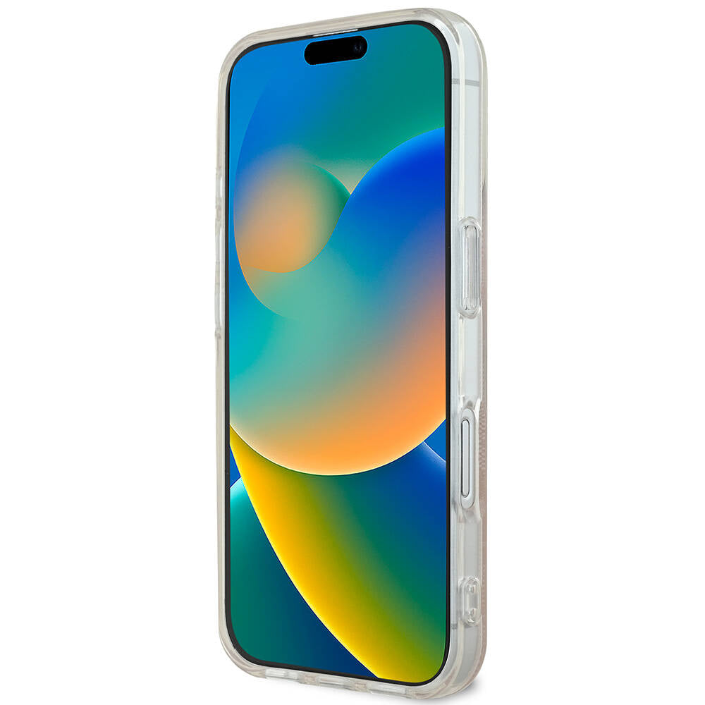 Apple iPhone 16 Plus Kılıf Guess Orjinal Lisanslı M-safe Şarj Özellikli Yazı Logolu 4G Desenli Kapak