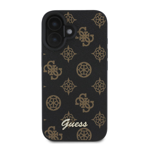 Apple iPhone 16 Plus Kılıf Guess Orjinal Lisanslı M-safe Şarj Özellikli Yazı Logolu Peony Kapak