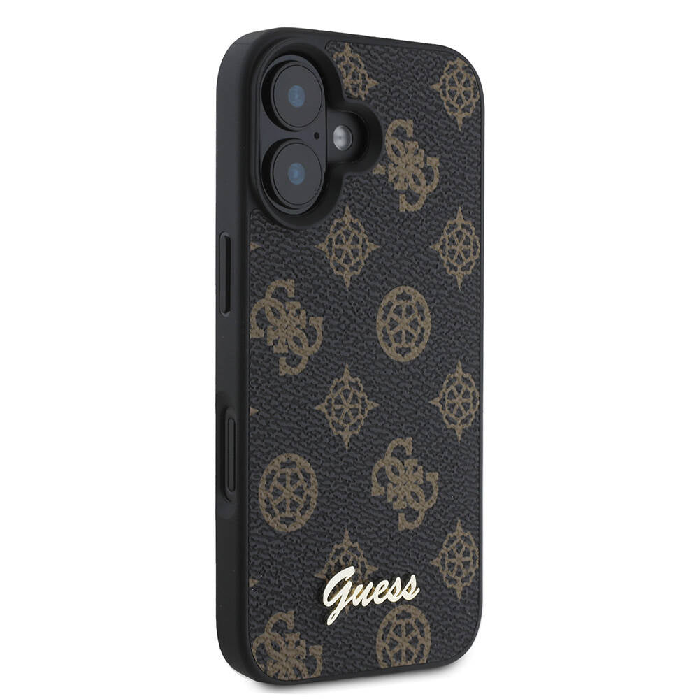 Apple iPhone 16 Plus Kılıf Guess Orjinal Lisanslı M-safe Şarj Özellikli Yazı Logolu Peony Kapak
