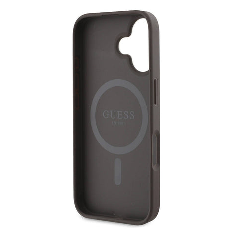 Apple iPhone 16 Plus Kılıf Guess Orjinal Lisanslı M-safe Şarj Özellikli Yazı Logolu Peony Kapak