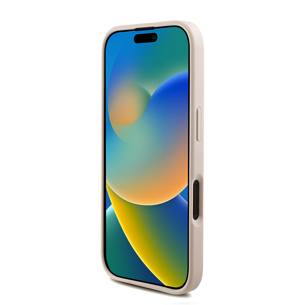 Apple iPhone 16 Plus Kılıf Guess Orjinal Lisanslı PU Deri Bilek Askı İpli Metal Büyük 4G ve Yazı Logolu Kapak