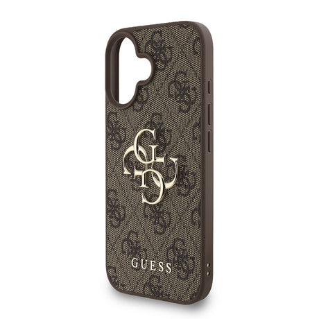 Apple iPhone 16 Plus Kılıf Guess Orjinal Lisanslı PU Deri Bilek Askı İpli Metal Büyük 4G ve Yazı Logolu Kapak
