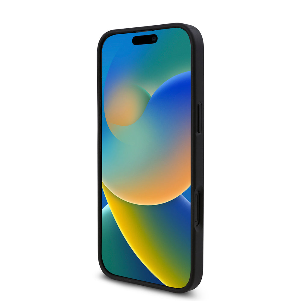 Apple iPhone 16 Plus Kılıf Guess Orjinal Lisanslı Taşlı Arka Yüzey Üçgen Logolu Kapak