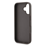 Apple iPhone 16 Plus Kılıf Guess Orjinal Lisanslı PU Deri 4G Desenli Metal Büyük 4G ve Yazı Logolu Kapak