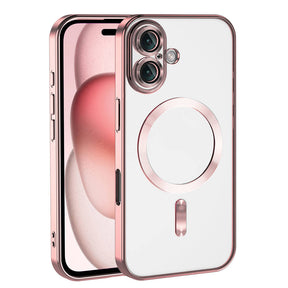 Apple iPhone 16 Plus Kılıf Kamera Korumalı M-safe Wireless Şarj Özellikli Zore Demre Kapak