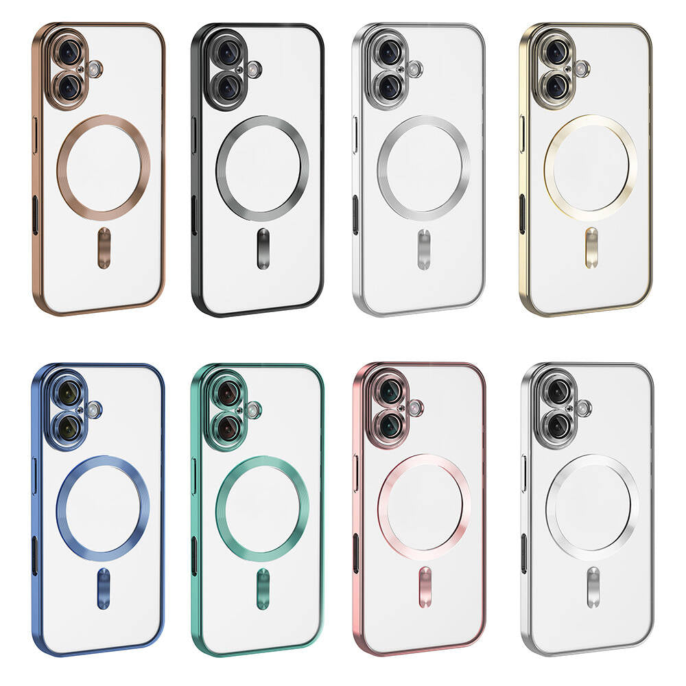 Apple iPhone 16 Plus Kılıf Kamera Korumalı M-safe Wireless Şarj Özellikli Zore Demre Kapak